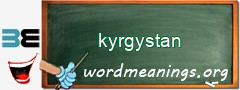 WordMeaning blackboard for kyrgystan